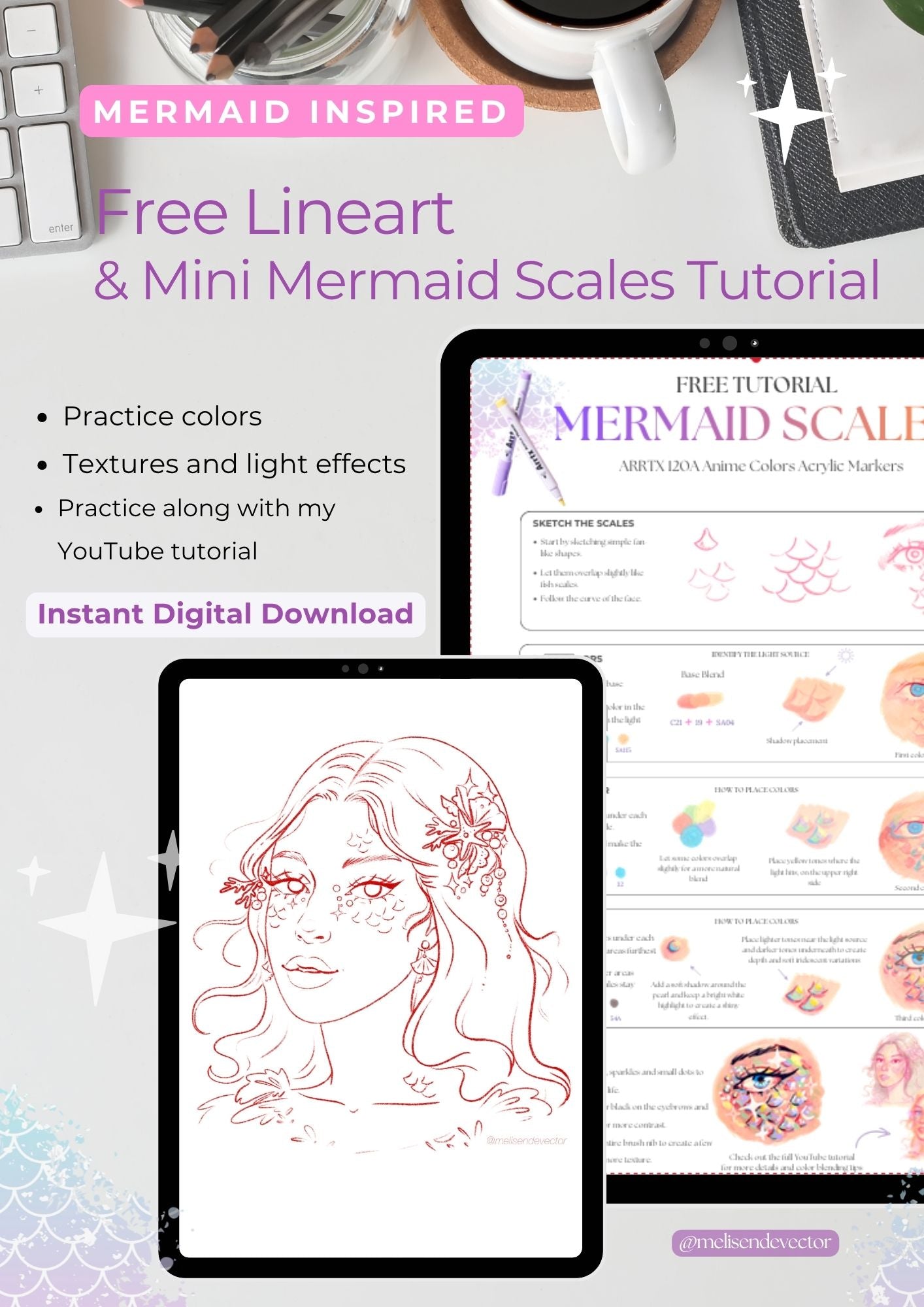 Free Mermaid Practice Pack