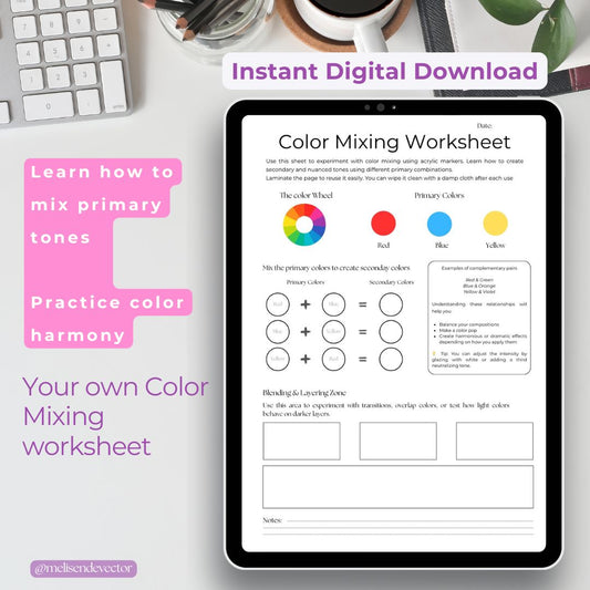 Color Mixing Worksheet – Artist’s Advice