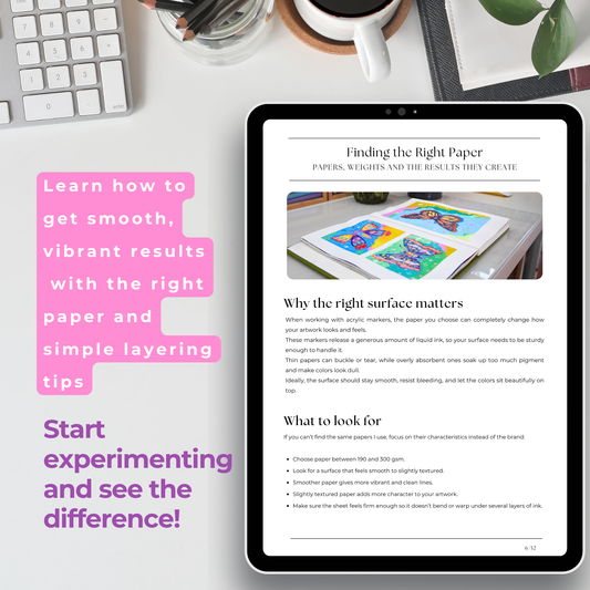 Acrylic Markers Guide - Instant Digital Download